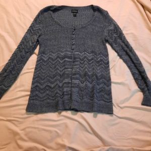 Lane Bryant 18/20 Gray Long Sleeve Sweater Cardigan